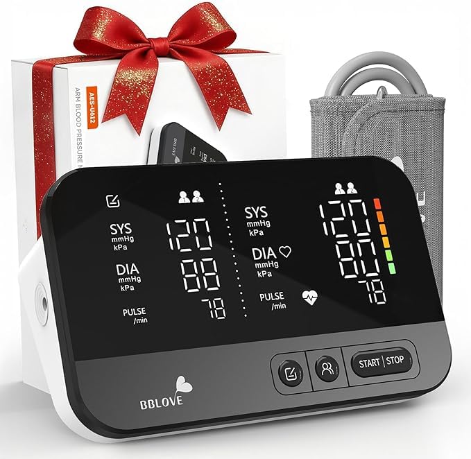 Photo 1 of Clinical Accurate Blood Pressure Monitors for Home Use,Dual-Screen Automatic Blood Pressure Machine,One-Touch Automatic Measurement,2 Users, Voice & Mute, LED display screen, Birthday Gifts for Family