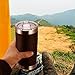 Homitt 20 oz Coffee Tumbler Stainless Steel Tumbler Double Wall Insulated Vacuum Tumbler, Sweat Free, Powder Coated Design with Splash Proof Sliding Lid for Both Cold & Hot Drinks Father‘s Gift