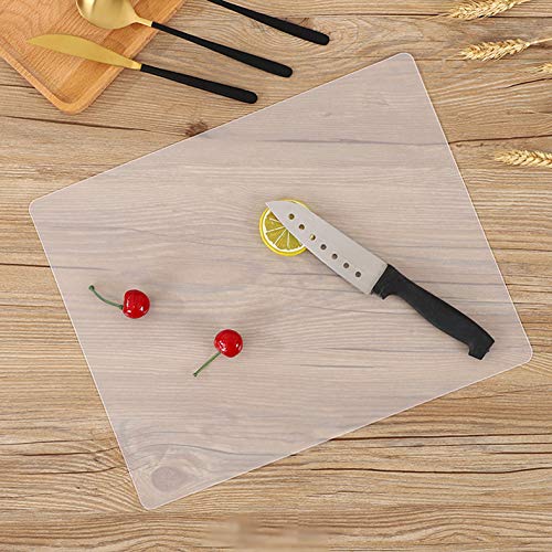 HANGJI Clear Placemats, Set of 6 Translucent Plastic Placemats