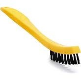 Rubbermaid Commercial Products 8.5-Inch Tile and Grout Scrub Brush, Black | Grout and Tile Scrub Brush, Durable Plastic Bristles, Access Tight Crevices, Ergonomic Handle, Easy to Hang