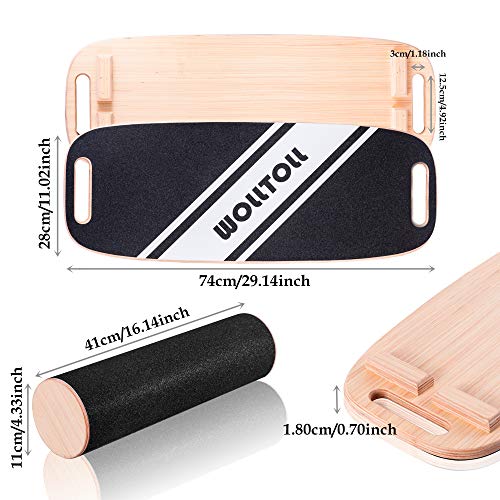 Wooden-Balance-Board-Stability-Core-Trainer-with-Handle-Solid-Wood-Board-with-Anti-Slip-Surface-Board-Exercise-Roller-for-Daily-Exercise-Challenging-Fitness-and-Balancing-Exercise-Fitness-Equipment