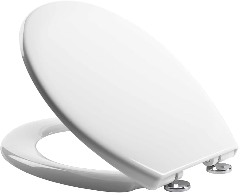 MASS DYNAMIC Soft-Close Toilet Seat Premium Urea Formaldehyde White