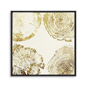 Framed Canvas Home Artwork Decoration Annual Ring Canvas Wall Art for Living Room, Bedroom - 16x16 inches