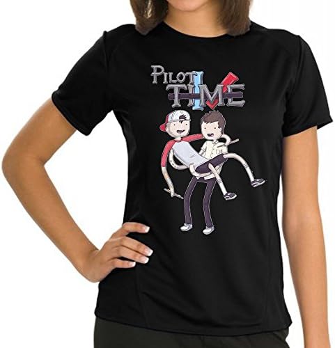 cute pilot time parody twenty one pilot for Medium Black women T shirt