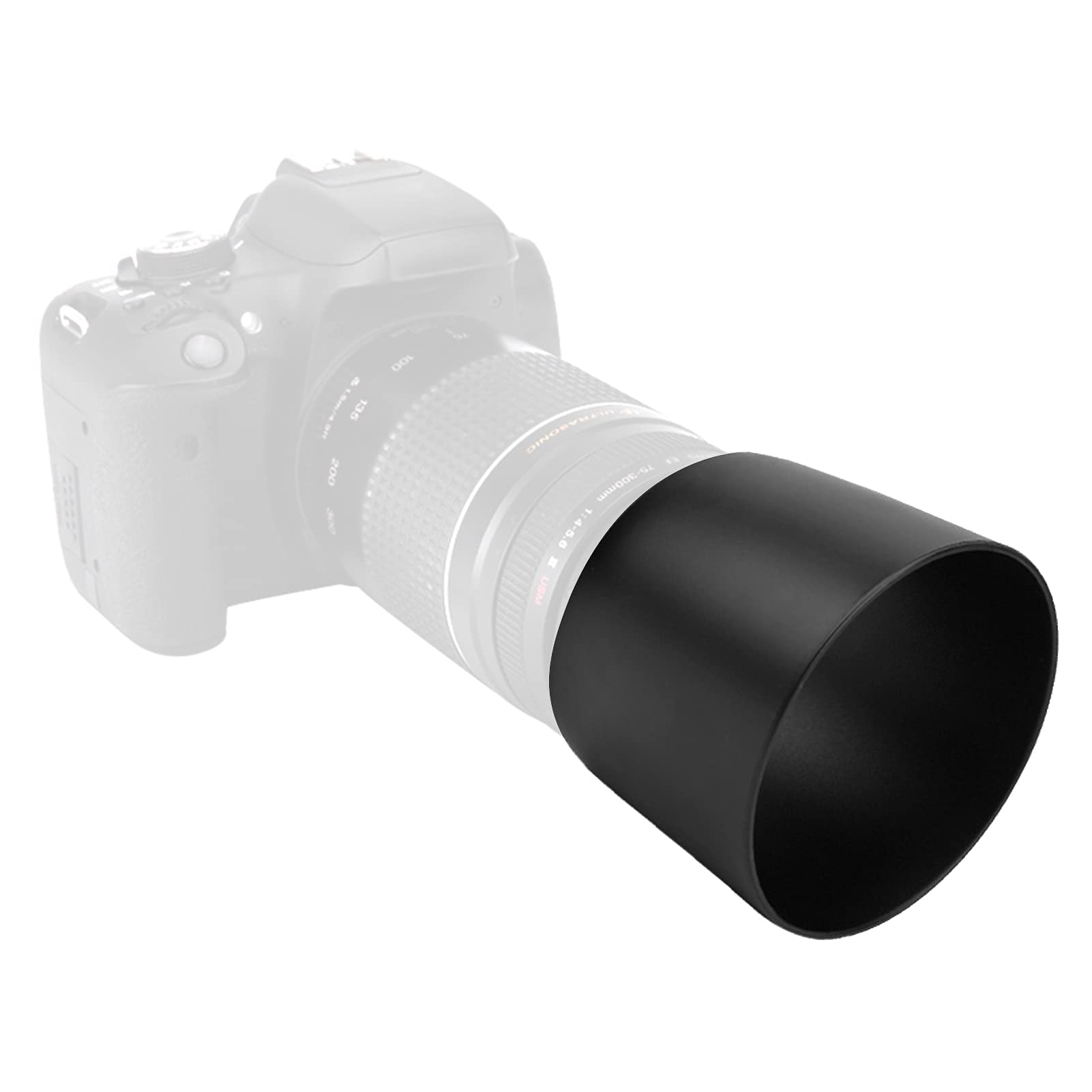 Bindpo ET-64II Lens Hood, Camera Lens Sunshade Rainproof Cover Replacement for Canon EF 75-300mm f/4-5.6 IS USM