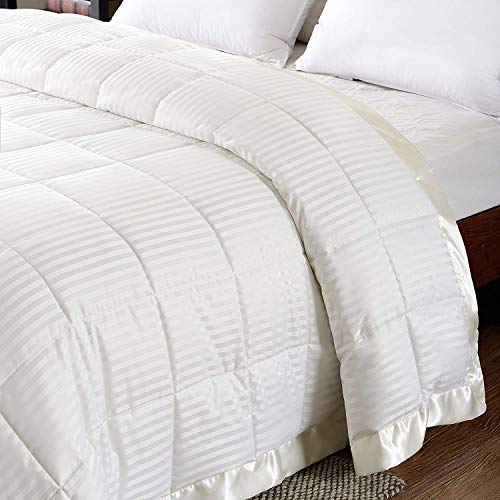 downluxe Lightweight Queen Down Alternative Blanket with Satin Trim