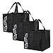 Bekith 9 Pack Reusable Grocery Bags, Large Heavy Duty Collapsible Shopping Bags, Grocery Tote Bags with Reinforced Handles For Shopping Groceries Clothes Vegetables Fruits, Black