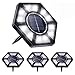 AUSHEN 4 Pack Solar Ground Lights, 12 LED Bulbs Solar Powered Disk Lights Solar Garden Lights Outdoor Waterproof Bright in-Ground Lights for Patio Lawn Pathway Yard Walkway Driveway Deck Pool (White)