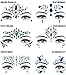 6 Sets Face Jewels, Stick On Gems, Glitter, Gem-Stones, Rhinestones Stickers, Temporary Tattoo - Self-Adhesive, Bindi, Mermaid Crystals. Accessories For Body, Women, Festivals, Rave, or Party