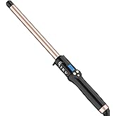 3/4 Inch Curling Wand for Long Hair,Long Barrel Curling Iron Wand for Beach Waves,Dual Voltage Hair Curling Iron Ceramic Thin Barrel