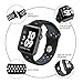 Rain Good Silicone Apple Watch 2 Series 1 Strap Breathable Sports Wristbands 38mm - Silver + grey (WB01-1)
