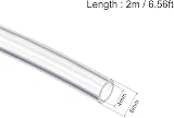 sourcing map Silicone Tubing 4mm ID x 6mm OD, 2m Clear Rubber Air Hose Water view 2