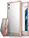 Ringke Fusion Compatible with Xperia XZ, XZs Case Streamlined Fit Attached Dust Cap Impact Resistant/Drop Protection Ultimate Durable PC Back Flexible TPU Bumper Cover - Rose Gold Crystal