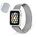 Tranesca Fully Adjustable Watch Band with Magnetic Clasp Made of Top Grade Stainless Steel for 42mm Apple Watch Series 3 2 1(2 Pack, Silver+Black)
