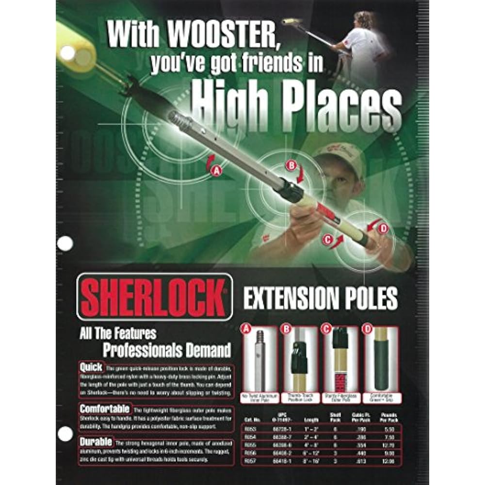 Wooster Paint Rollers Brush SR054 Sherlock Extension Pole, 24 Feet eBay