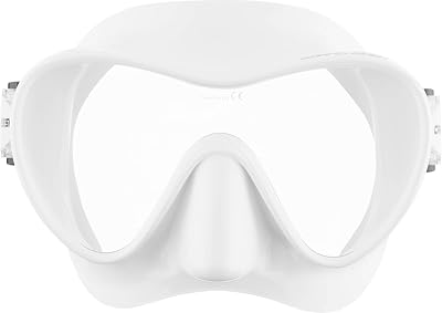 Cressi F1 Frameless Diving Mask Anti-Fog Tempered Glass White