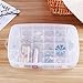 OULII 30 Grids Clear Plastic Jewelry Box Organizer Storage Container Box Makeup Ring Earring Necklace Organizer Storage Case with Adjustable Dividers (Transparent)