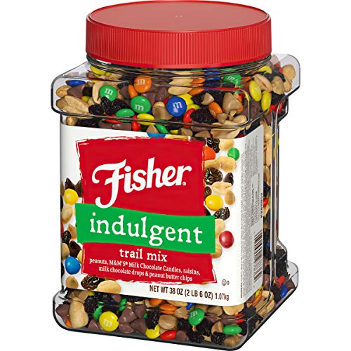 Fisher Snack Indulgent Trail Mix, 38 Ounces, Peanuts, Milk Chocolate