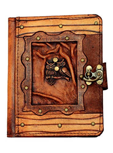 Double Owl Pendant Kindle Fire HD Kindle Keyboard Case Cover Vintage Leather Hardcover Wallet Pouch Cases Covers Lock Brown Suitable for Samsung Galaxy Tab 2 7.0 P1000 Kobo Aura HD Kobo H2O Kobo Arc Kobo eReader Wireless