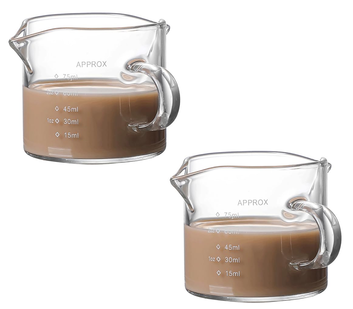 Double Spouts Measuring Coffee Milk Cup 75ML