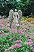 Antiqued Metal Garden Angel Statue with Heart, Indoor Outdoor Angel Yard Art Decor Lawn Patio Decorations Holiday Decor Garden Gift Idea, 32’’H (Heart)