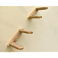 MIAOGE Cat Wall Mounted Shelf Furniture,Cat Climbing Shelves,with Jute Scratching for Indoor Cats Four Steps Stairs,Heavy Dut