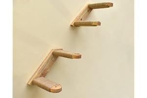 MIAOGE Cat Wall Mounted Shelf Furniture,Cat Climbing Shelves ,with Jute Scratching for Indoor Cats Four Steps Stairs,Heavy Du