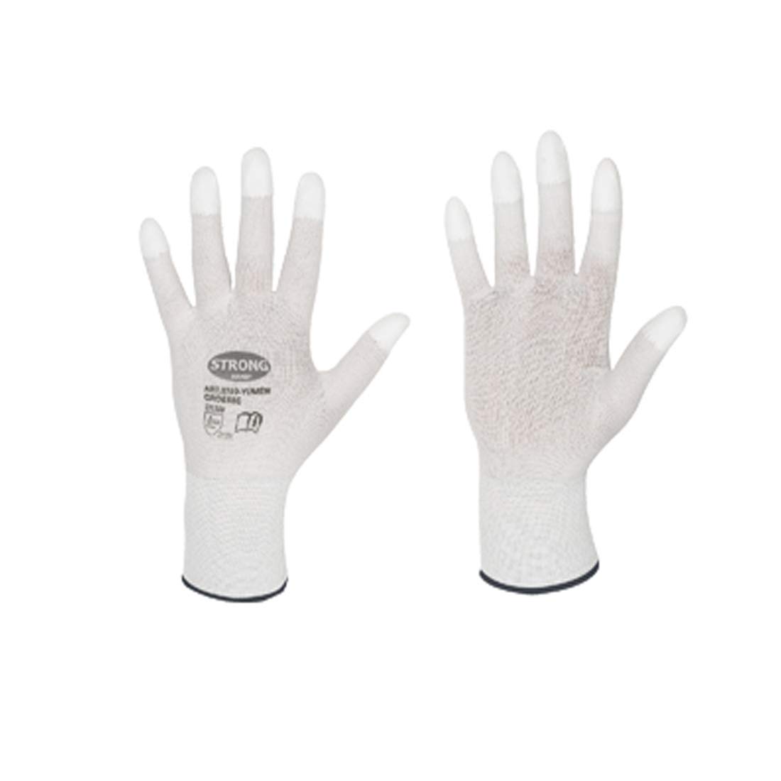 Strong PU Fingertips Goldsmith Watchmaker Polishing Work Gloves M