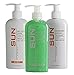 Sun Laboratories By Giesee Self Tanning Lotion, Tan Maintainer, and Exfoliant Body Gel - 3-Pack 8 Oz. Bottles, Non-Toxic Self Tanner, Ultra Dark Sunless Tanning Lotion