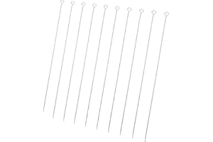 WRITWAA 10pcs Stainless Steel Beading Needles for Beads with Silver Beaded Hooks, Sturdy DIY Beaded Tool