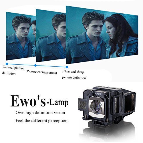 EWO'S ELP78 Replacement Projector Lamp for ELPLP78 Epson PowerLite Home Cinema 2030 2000 730HD 725HD 600 VS230 VS330 VS335W EX3220 EX6220 EX7220 EX7230 EX7235 EX5220 Replacement Projector Lamp Bulb