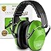 Vanderfields Earmuffs for Kids – Hearing Protection Muffs For Children Small Adults Women – Foldable Design Ear Defenders Protector with Adjustable Padded Headband for Optimal Noise Reduction - Green