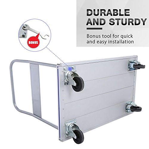 image for Hindom 771 Lbs Folding Platform Truck, Heavy Duty Flatbed Cart with 4 