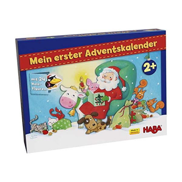 HABA Adventskalender – Weihnachten auf dem Bauernhof – 3D-Spielkulisse mit 24 liebevollen Holzfiguren – Weihnachtskalender für Kinder ab 2 Jahren - 1303156001
