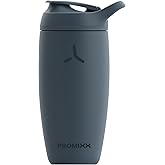 Promixx Pursuit Shaker Bottle - Insulated Stainless Steel Water Bottle and Shaker Cup - 18oz - Midnight Blue