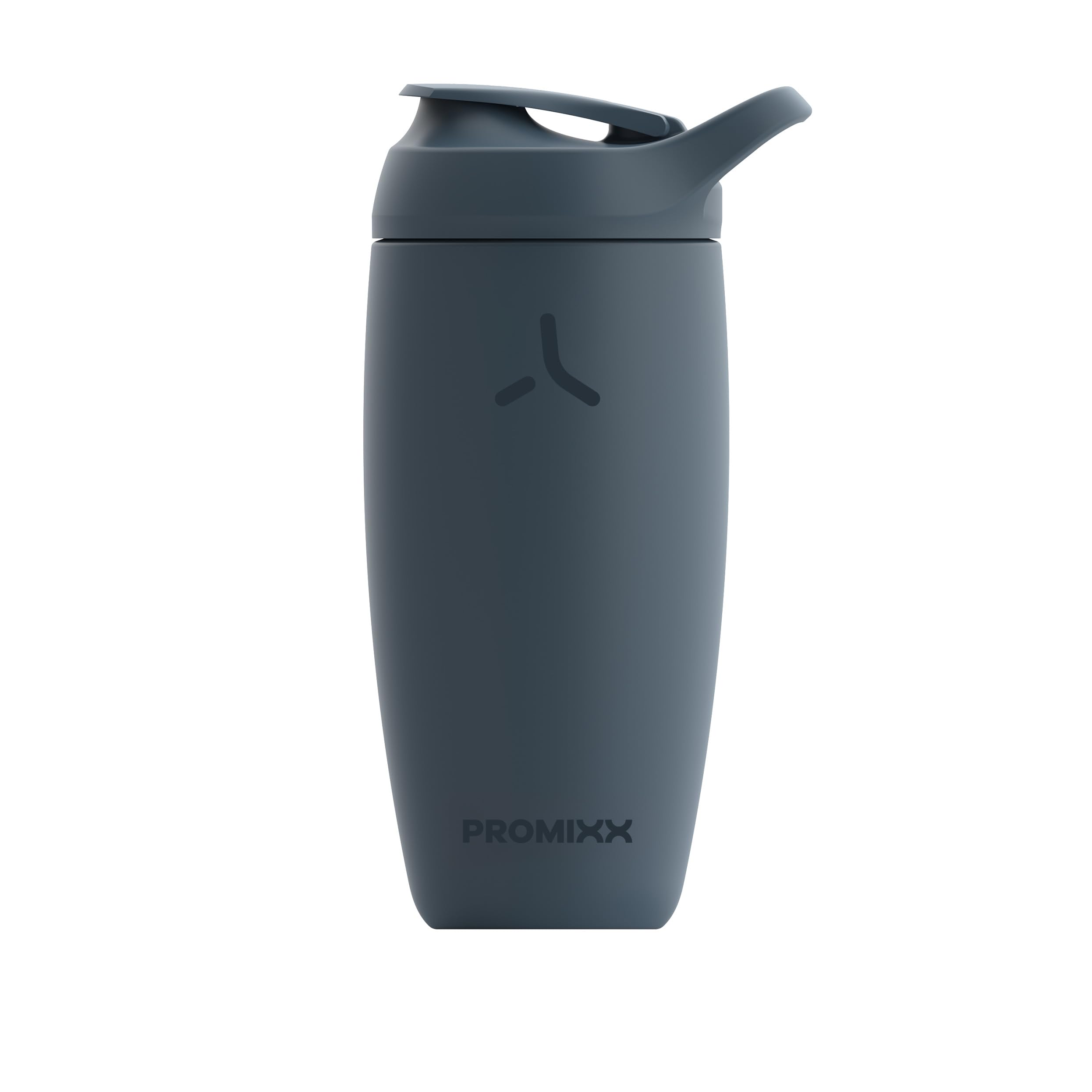 Promixx Pursuit Shaker Bottle Insulated Stainless Steel Water Bottle and Blender Cup, 550ml, Midnight Blue