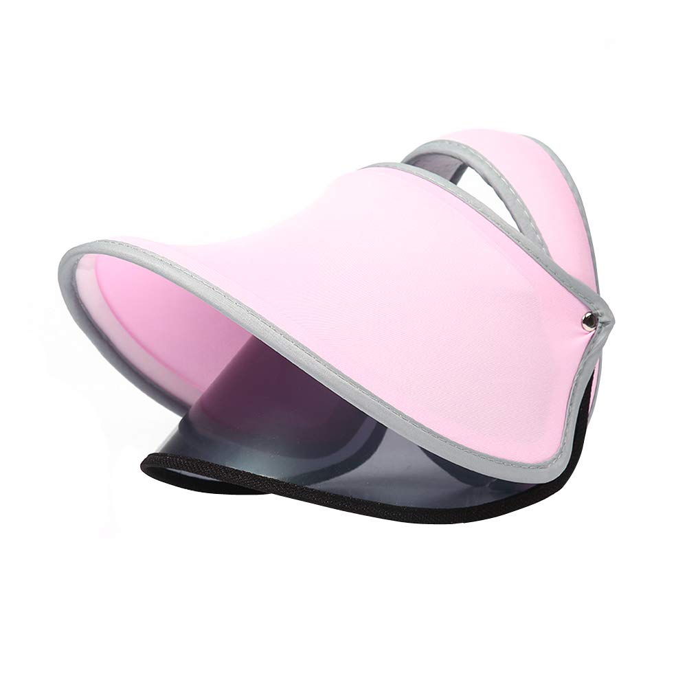 Women Girl Topless Sun Hat Visor Full Face Shield with 360°Rotation Wide Brim UV Protection Anti-UV