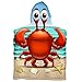 Dawhud Direct Poncho Beach Towels for Kids Towels with Hood, Hooded Bath Towel for Pool, Baby, Toddler Towels for Boy and Girl (Cool Crab)