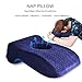SOMIDE Nap Sleeping Face Pillow, Memory Foam Slow Rebound Face Down Desk Pillow Sleeper Back Support, Hollow Design, Removable Washable Velvet Cover Blue