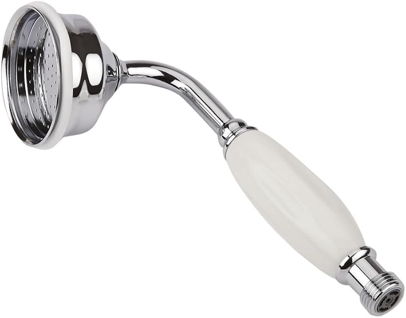 VeeBath Beta 180mm Hand Held Round Shower Head Pencil Type Solid Construction