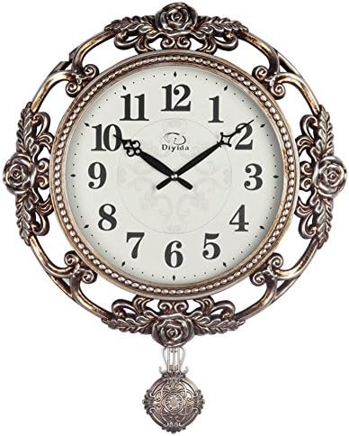 European-style Living Room Silent Pendulum Clock/ Creative Electronic Clock/Art Wall Clock-A 20inch