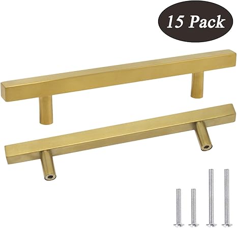 Probrico Cabinet Handles Pack Of 15 Gold 5inch 128mm Hole