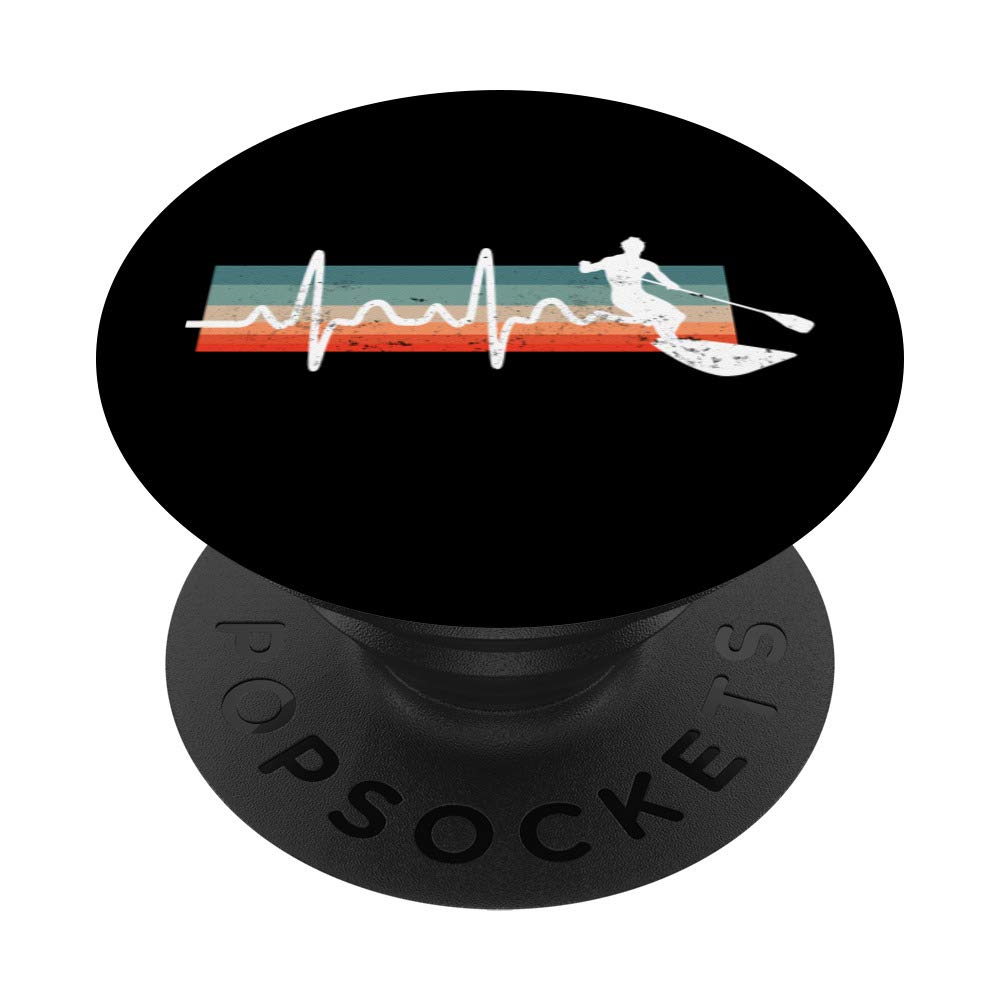 Heartbeat SUP Cool Stand Up Paddling Paddleboard Lover EKG PopSockets PopGrip: Swappable Grip for Phones & Tablets