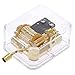 Pursuestar Acrylic Hand Crank Gurdy Gold Movement Music Box Valentine Christmas Birthday Gift Somewhere Over The Rainbow