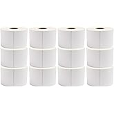 2.25” x 2” Direct Thermal Labels –12 Rolls (12,000 Labels) – Permanent Adhesive, BPA-Free, Moisture-Resistant – Compatible with Zebra, Rollo, Freshmarx, Accudate and Other Thermal Printers