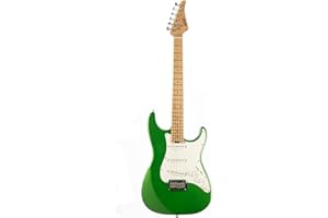 EART NK-VS60 6 String Solid Body Electric Guitar,Roasted Mahogany Body, Full-Size Electric Guitar Alnico-V Pickups, Tremolo System Electric Guitars