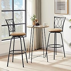 VECELO Barstools, Adjustable Counter Stools, Steel