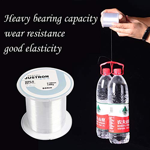 Ligne De Pêche, Fil De Pêche Monofilament En Nylon Transparent Fort Monofilament Fil De Pêche Fil Premium Bobine(500 Mètres)