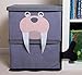 Clever Creations Cute Walrus Stackable Storage Organizer Collapsible Storage Box Any Room | Perfect Size Chest for Organizing Dog Toys, Clothes, Shoes and More!