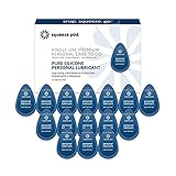 Squeeze Pod Pure Silicone Personal Lubricant - 15 Single-Use Pods - Leakproof, Discreet, Portable & TSA Travel Size. Ultra-Slippery Lube for Men, Women, Couples. Long Lasting, Waterproof SPL5
